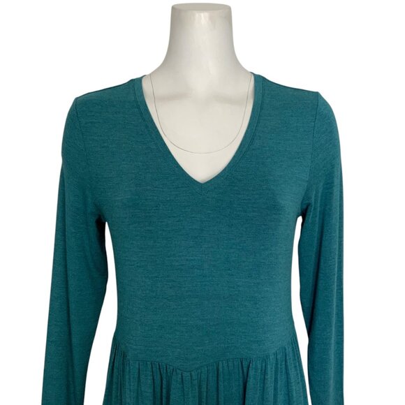 Matilda Jane Wonderment Best of The Best Dress S Teal Long Sleeve Tiered Mini - Picture 6 of 12